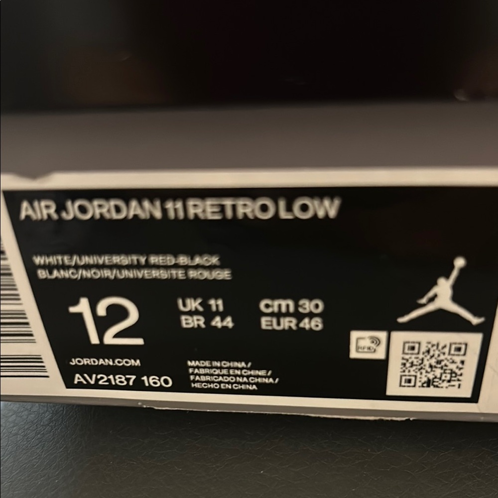 Nike Air Jordan 11 Retro Low - White, University Red, Black